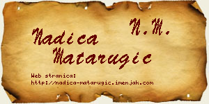 Nadica Matarugić vizit kartica